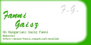 fanni gaisz business card